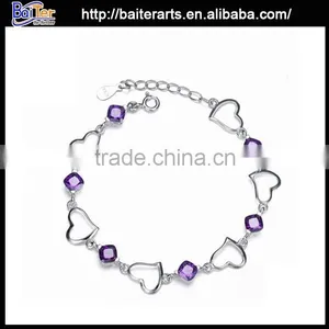 Wholesale Women's 925 Sterling Silver Charm Star Design Charm Bracelet thumbnail-2