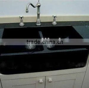 Front Kitchen Sink/ Apron Front Black Undermount Corner Kitchen Sink thumbnail-1
