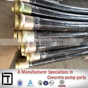5"x3000mmx2 Ends Steel Wire Reinforcement Pump Truck Rubber Hose thumbnail-2