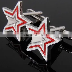 New Fashion Custom Metal Cufflinks With Star Shape for Wholesale thumbnail-3