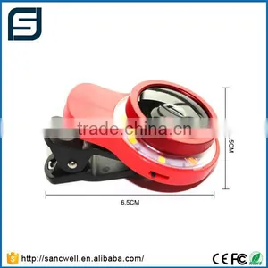 Mobile Phone Mini Universal Wide Angle Fisheye Selfie LED Fill Light Quality Choice thumbnail-1