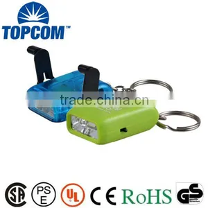 Mini Hand Crank Dynamo Led Keychain Light thumbnail-1