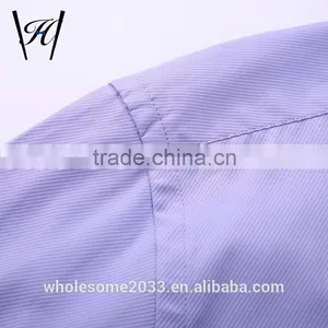 100%cotton Designer Button Down Blue Short Sleeve Dress Shirts for Men thumbnail-5