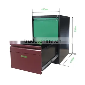 2 Drawer Different Color Steel Filing Cabinet Specifications thumbnail-1