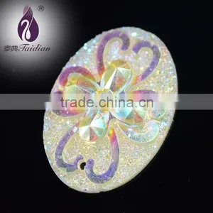 18*25 mm Oval Shape Sew On Rhinestone , Flatback Gemstone Cabochon ,Jewelry Beads Sets thumbnail-1