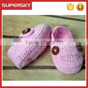 A-188 Hand Crochet Baby Shoes Baby Knitting Infant Indoor Slipper Shoes Crochet Prewalk Shoes thumbnail-2
