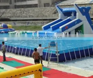 2016 New Top Selling Non Inflatable Pool, Metal Frame Swimming Pool With Water Slide, Custom Inflatable Pool thumbnail-3