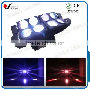 Hot Sale RAINBOW Pro 8PCS 12W RGBW 4in1 LED Spider Beam Moving Head Light Color Changing thumbnail-1