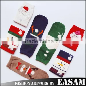 Christmas Designs Pure Cotton Stylish Warm Christmas Socks for Girl thumbnail-1