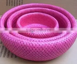 Made in Vietnam Eco Friendly Bamboo Double Wall Basket, Bamboo Small Bowl Basket With Multi Function thumbnail-1