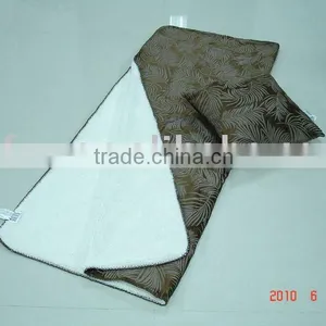 100% Polyester Knit Embossed Short Fur With Berber Fleece Blanket thumbnail-1
