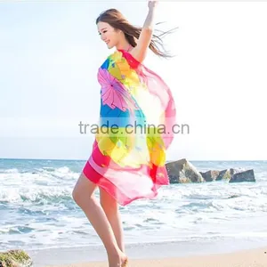 Beach Chiffon Wrap Hawaiian Sarong Skirt Bikini Cover up Scarf thumbnail-5