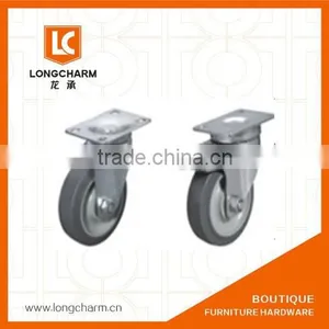 125mm Heavy Duty Swivel Caster Industrial Casters Rubber Trolley Wheels Made in China thumbnail-5