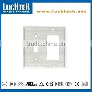 2 Gang GFCI and Toggle Combination Metal Wall Plates thumbnail-1