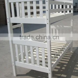 White Toddler Wood Bunk Bed for Adults thumbnail-2