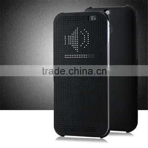 Smart Flip Dot View Cover Case For HTC One M8 Auto Sleep Wake Function Phone Case With Stylish Matrix Design thumbnail-6