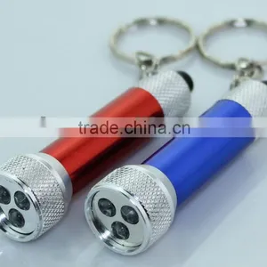 3 LED Mini Aluminum Flashlight With Keychain thumbnail-1