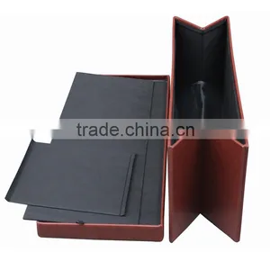 Purple Leather Ottoman thumbnail-5