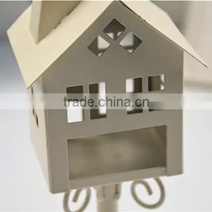 2015 New Design Classical Road Lead Lights House Shaped Metal Candle Holder thumbnail-2