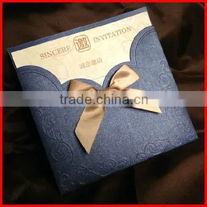 2014 Hot Sale Handmade Luxurious Wedding Invitation Card thumbnail-1