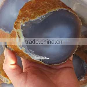 Natural Water Bile Agate Geode Agate With Water Trapped Inside Native Water Inside Agate Stone thumbnail-6