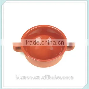 Clay Soup Bowl With Two Handle Big Design thumbnail-1