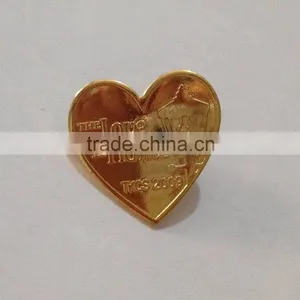 2016 Custom Gold Plated Brass Pin Badge Map Style,school Student Used Name Badge thumbnail-4