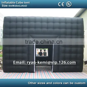 6m Black Inflatable Cube Tent Outdoor Inflatable Party Tent Inflatable Tent China Large Inflatable Event Tent thumbnail-1