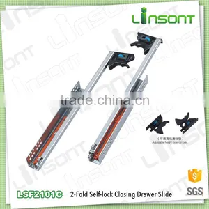 Factory Supply 2-fold Undermount Self Locking Cabinet Drawer Slide Furniture Fittings Drawer Slide thumbnail-1