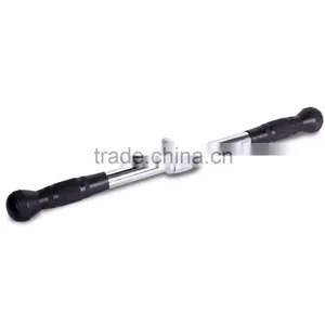 Barbell Deluxe Straight Bar Cable Attachment With Rubber Handgrips, 20" thumbnail-1