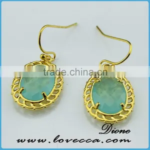 New Promotional Gift Jewelry Top Gold Dubai Stud Earring Settings thumbnail-6