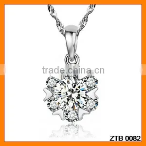 Hot Sales Snowflakes Zircon Necklace Pendant Wholesale ZTB 0082 thumbnail-1