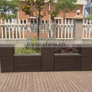 Sectional Outdoor Rattan Flower Pot thumbnail-2