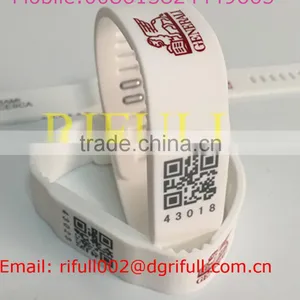 2016 RFID Event Wristbands With QR and Name Printed for Meeting Signed thumbnail-1