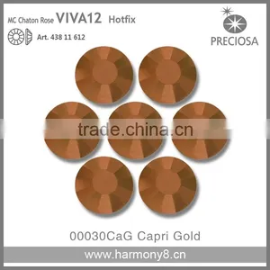 PRECIOSA Flat Back Hot Fix Rhinestones, Capri Gold MC Chaton Rose VIVA12 thumbnail-1