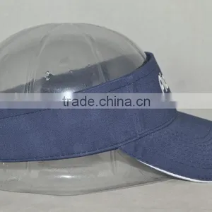 Guangzhou Hat Factory Professional Custom 100% Cotton/dark Blue/sun Visor thumbnail-4