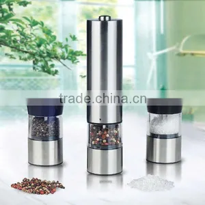 3pcs Stainless Steel Electric Pepper Mill With Light thumbnail-1