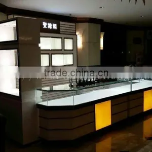 Indian Carved Solid Wood Furniture Kiosk for Jewelry Store Interior Decoration thumbnail-1