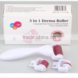 2015 Newest 180/600/1200pins 3 in 1 Derma Roller thumbnail-5