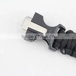 Paracord Survival Bracelet With a 350LB Parachute Cord, Fire Starter, Embedded Compass, Flint, Emergency Knife & Whistle thumbnail-6