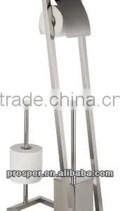 Metal Toilet Brush Holder and Two Paper Holders thumbnail-1