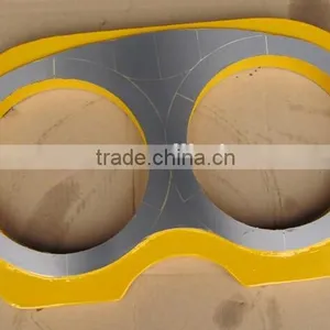 High Quality Pump Spare Parts Concrete Pump Tungsten Carbide Spectacle Plate DN200 thumbnail-1