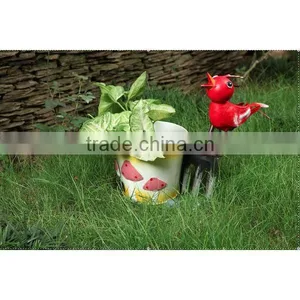 Red Bird With Yellow Pot thumbnail-1