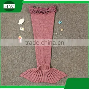 Amazon Wholesale Handmade Baby Kids Children Adults Knit Pattern Mermaid Tail Sleeping Bags thumbnail-3