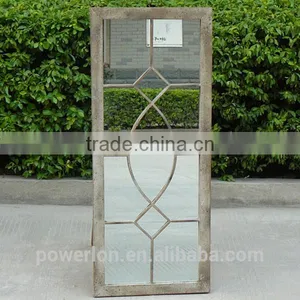 Beautifully Designed Tall Rectangular Metal Frame Garden Mirror thumbnail-2