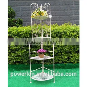 Vintage Antirust 4-tier Metal Shelf Corner Shelf thumbnail-1