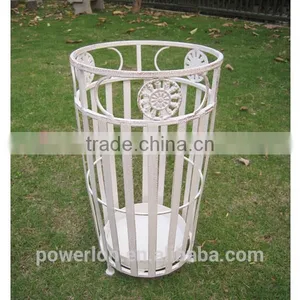 Vintage Antique Wrough Iron Metal Round Umbrella Holder Home Furniture PL08-6353 thumbnail-1