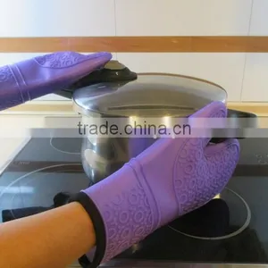 Amazon Selling Well BBQ Cooking Gloves Silicone Oven Mitts for Oven Cooking thumbnail-4