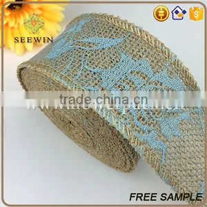 High Quality Raw Natural Jute Italian Ribbon With Rose Pattern for Sales thumbnail-5