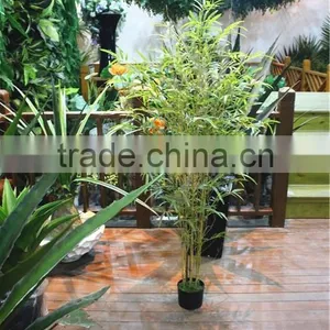 Home Garden for Hotel Decoration 140cm Height Making Artificial Live Plastic Green Bamboo Bonsai Tree EZZPZ06 0201 thumbnail-2